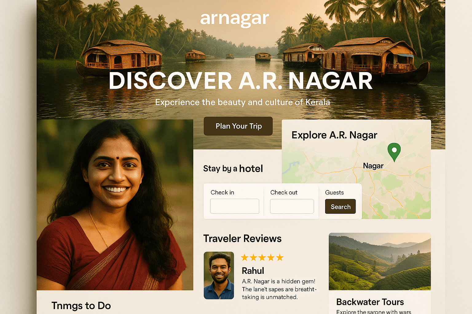 arnagar.com website mockup